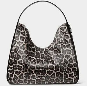 Michael Kors Nayla Medium Leopard Print Calf Hair Hobo Shoulder Bag